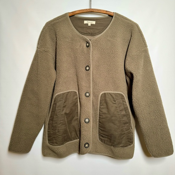 Mᴀᴅᴇᴡᴇʟʟ Rᴇsᴏᴜʀᴄᴇᴅ Fʟᴇᴇᴄᴇ Cᴀʀᴅɪɢᴀɴ Jᴀᴄᴋᴇᴛ ɪɴ Cᴀʀɢᴏ Gʀᴇᴇɴ - Picture 1 of 16